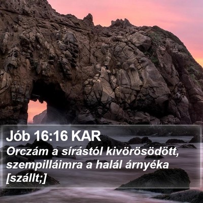 Jób 16:16 KAR Bible Verse Image