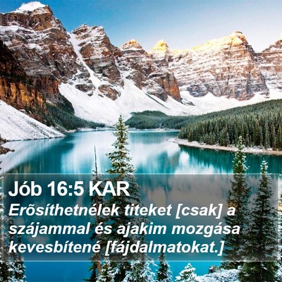 Jób 16:5 KAR Bible Verse Image