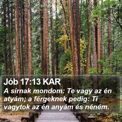 Jób 17:13 KAR Bible Verse Image