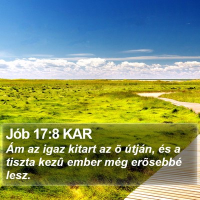 Jób 17:8 KAR Bible Verse Image