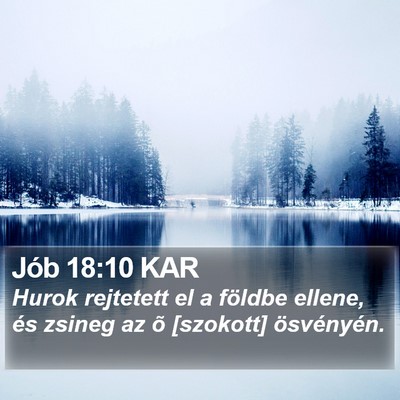 Jób 18:10 KAR Bible Verse Image