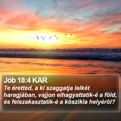 Jób 18:4 KAR Bible Verse Image