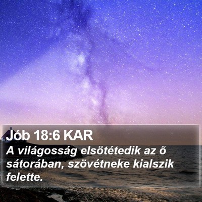 Jób 18:6 KAR Bible Verse Image