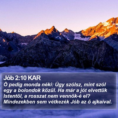 Jób 2:10 KAR Bible Verse Image