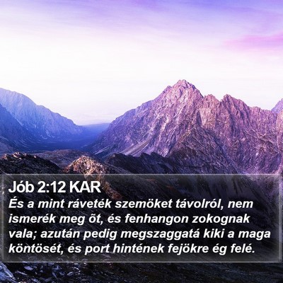 Jób 2:12 KAR Bible Verse Image