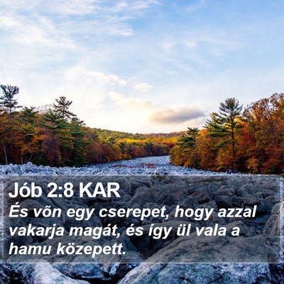 Jób 2:8 KAR Bible Verse Image