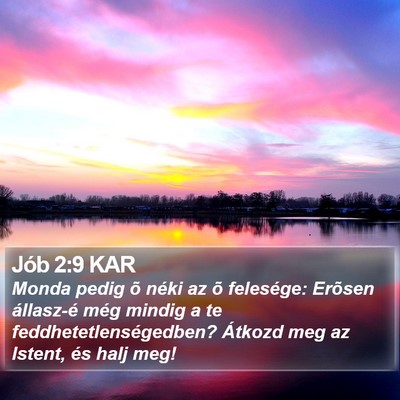 Jób 2:9 KAR Bible Verse Image