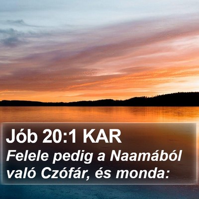 Jób 20:1 KAR Bible Verse Image