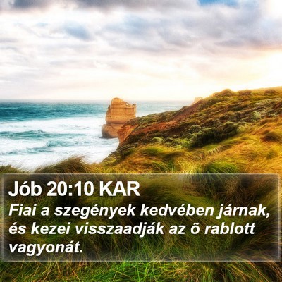 Jób 20:10 KAR Bible Verse Image