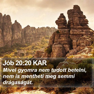 Jób 20:20 KAR Bible Verse Image