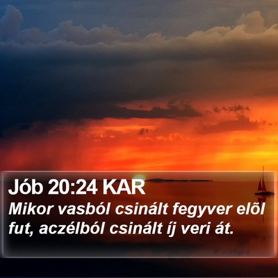 Jób 20:24 KAR Bible Verse Image