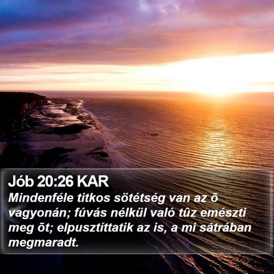 Jób 20:26 KAR Bible Verse Image