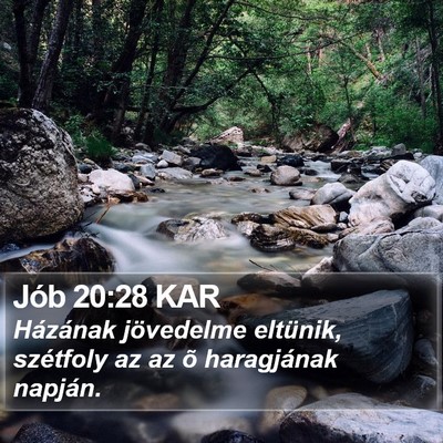 Jób 20:28 KAR Bible Verse Image