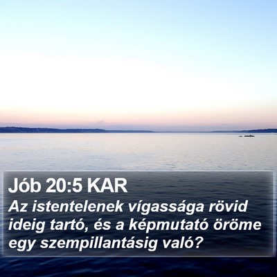 Jób 20:5 KAR Bible Verse Image