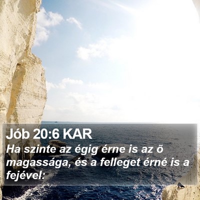 Jób 20:6 KAR Bible Verse Image