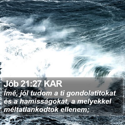 Jób 21:27 KAR Bible Verse Image
