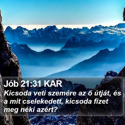 Jób 21:31 KAR Bible Verse Image