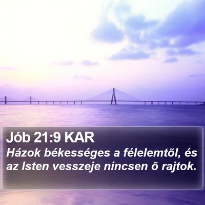 Jób 21:9 KAR Bible Verse Image