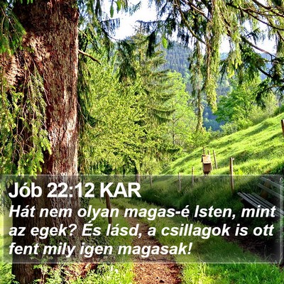 Jób 22:12 KAR Bible Verse Image
