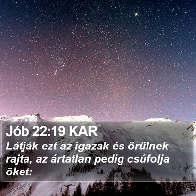 Jób 22:19 KAR Bible Verse Image