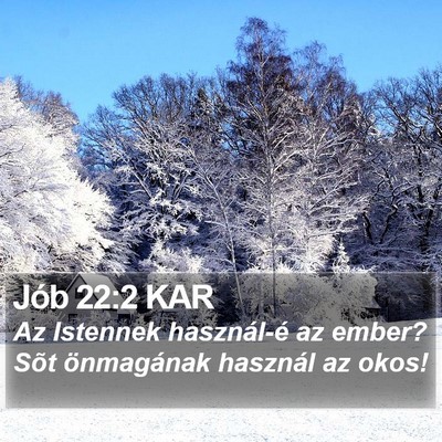 Jób 22:2 KAR Bible Verse Image
