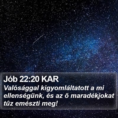 Jób 22:20 KAR Bible Verse Image