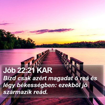 Jób 22:21 KAR Bible Verse Image