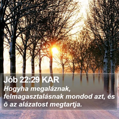 Jób 22:29 KAR Bible Verse Image