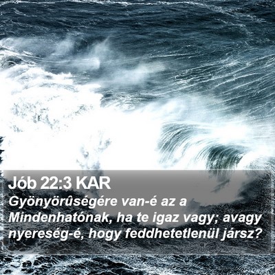 Jób 22:3 KAR Bible Verse Image