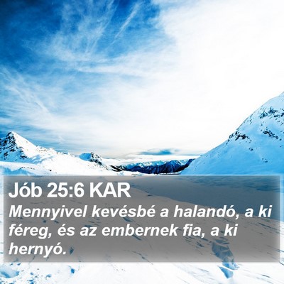 Jób 25:6 KAR Bible Verse Image
