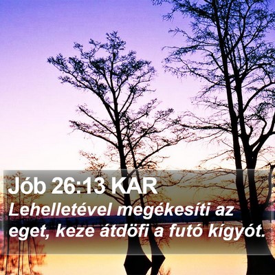 Jób 26:13 KAR Bible Verse Image