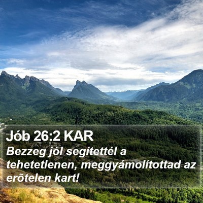 Jób 26:2 KAR Bible Verse Image