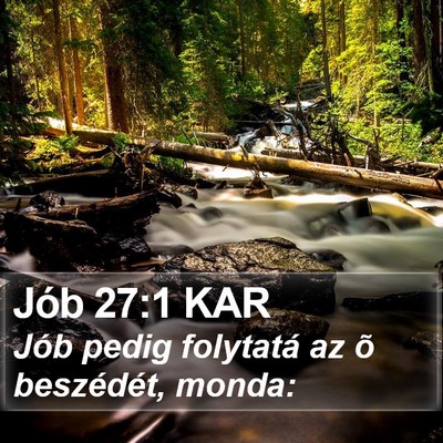 Jób 27:1 KAR Bible Verse Image