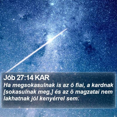 Jób 27:14 KAR Bible Verse Image