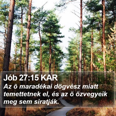 Jób 27:15 KAR Bible Verse Image