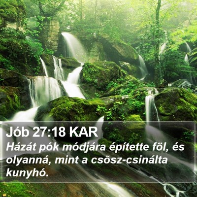Jób 27:18 KAR Bible Verse Image