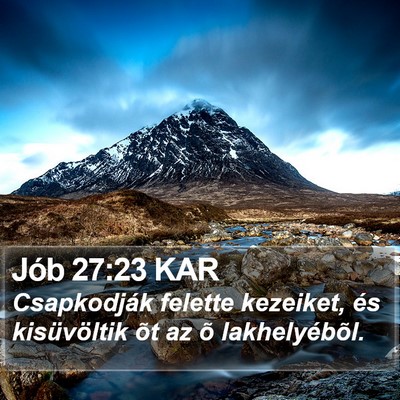 Jób 27:23 KAR Bible Verse Image