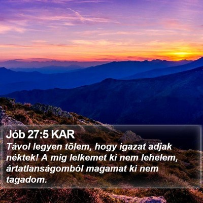 Jób 27:5 KAR Bible Verse Image