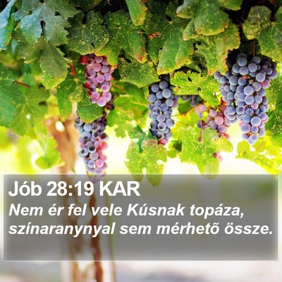 Jób 28:19 KAR Bible Verse Image