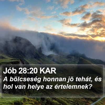 Jób 28:20 KAR Bible Verse Image