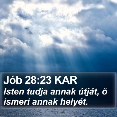 Jób 28:23 KAR Bible Verse Image