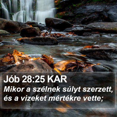 Jób 28:25 KAR Bible Verse Image