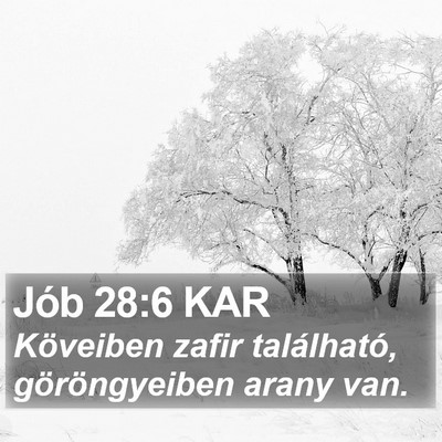Jób 28:6 KAR Bible Verse Image