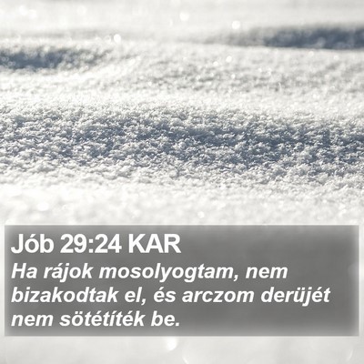 Jób 29:24 KAR Bible Verse Image