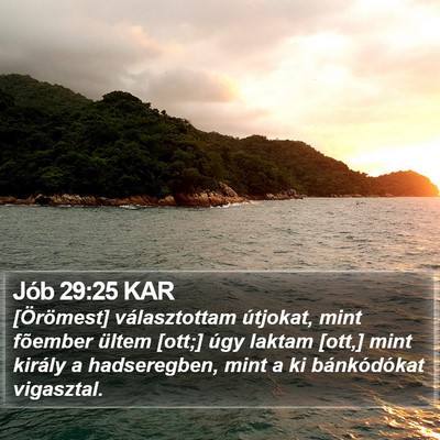 Jób 29:25 KAR Bible Verse Image