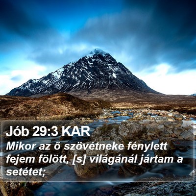 Jób 29:3 KAR Bible Verse Image