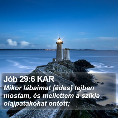Jób 29:6 KAR Bible Verse Image