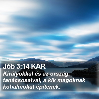 Jób 3:14 KAR Bible Verse Image