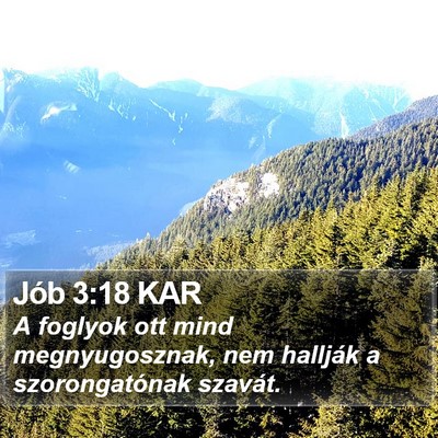 Jób 3:18 KAR Bible Verse Image