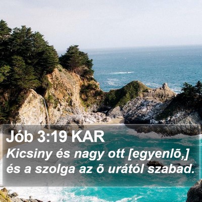 Jób 3:19 KAR Bible Verse Image